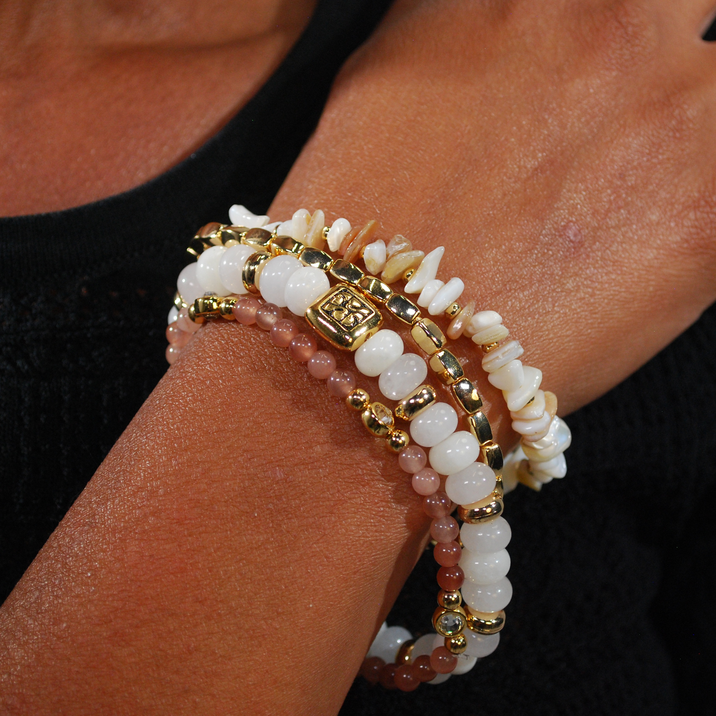 Solena armband – Pearl Blush