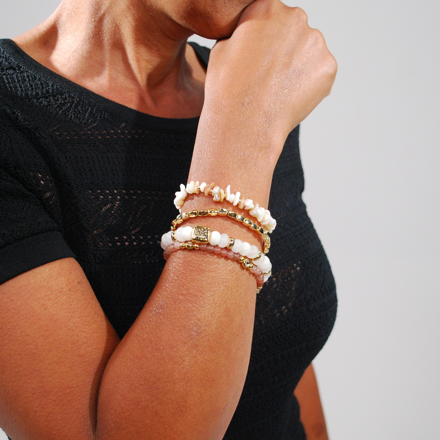 Solena armband – Pearl Blush