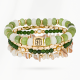 Jade Bloom Bracelet Set