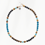 Beaded necklace men Ocean Blue