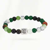 Natural stone beaded bracelet men Grounded Mix