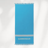 Lightweight beach towel blue 100x200 cm
