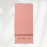 Lightweight beach towel pink 100 × 200 cm