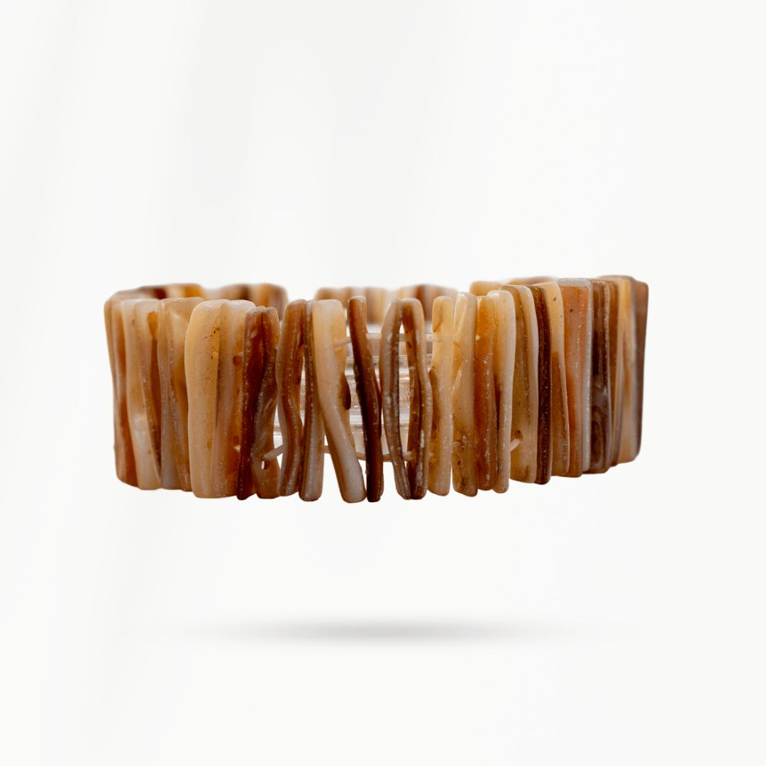 Parelmoer armband Drift Sand van echt parelmoer met smalle organische parelmoer delen